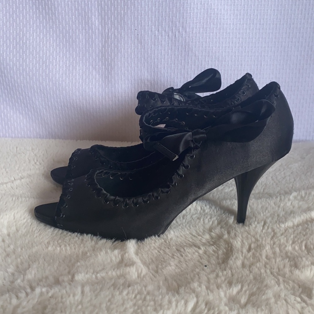 Black Satin Dress Heel